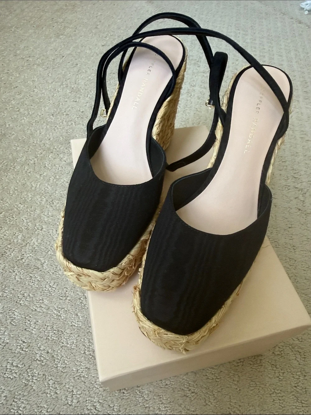 Loeffler Randall NWT Tallulah Black Espadrille Wedge